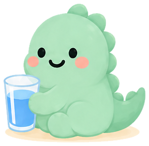 喝水的小恐龙